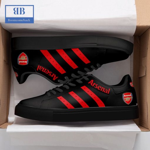 Arsenal FC Red Stripes Style 2 Stan Smith Low Top Shoes