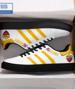 AS Roma Yellow Stripes Stan Smith Low Top Shoes