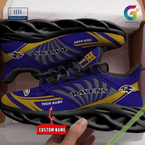 Baltimore Ravens Personalized NFL Team Running Max Soul Shoes 15