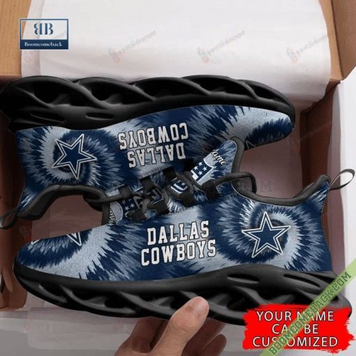 Dallas Cowboys Personalized Tie Dye Max Soul Shoes
