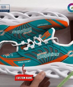 Miami Dolphins Personalized NFL Team Running Max Soul Shoes 12