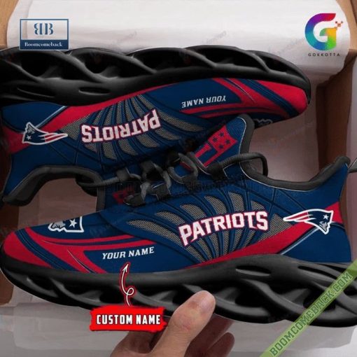 New England Patriots Custom Name Air Max Running Shoes