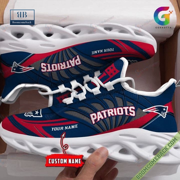 New England Patriots Custom Name Air Max Running Shoes