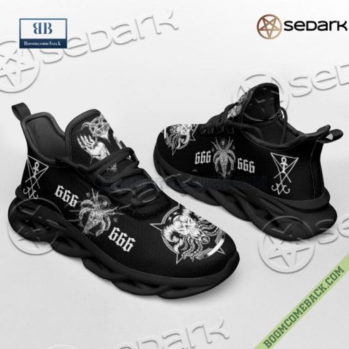 Satan 666 Satanic Skull Goat Max Soul Sneaker Shoes