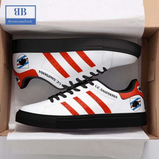 U.C Sampdoria Red Stripes Stan Smith Low Top Shoes