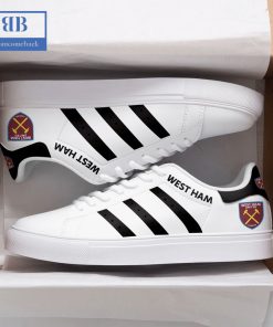 West Ham United FC Black Stripes Stan Smith Low Top Shoes