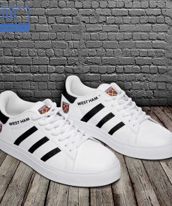 west ham united fc black stripes stan smith low top shoes 5 F5aXu