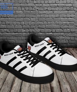 west ham united fc black stripes stan smith low top shoes 7 lNPC7