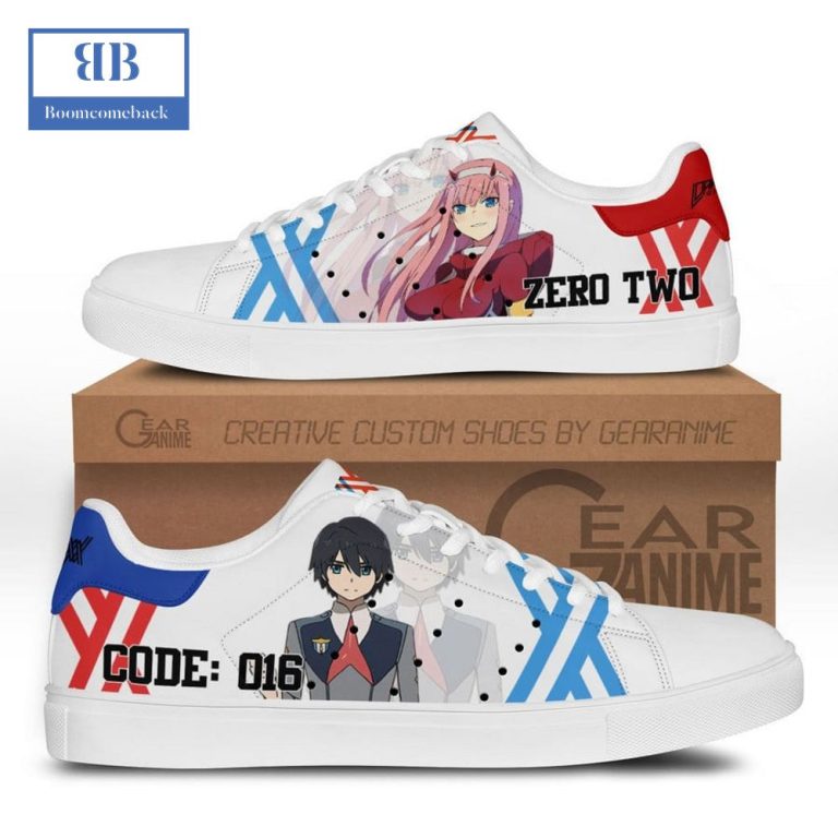 Darling In The Franxx Zero Two And Hiro Code 016 Stan Smith Low Top Shoes