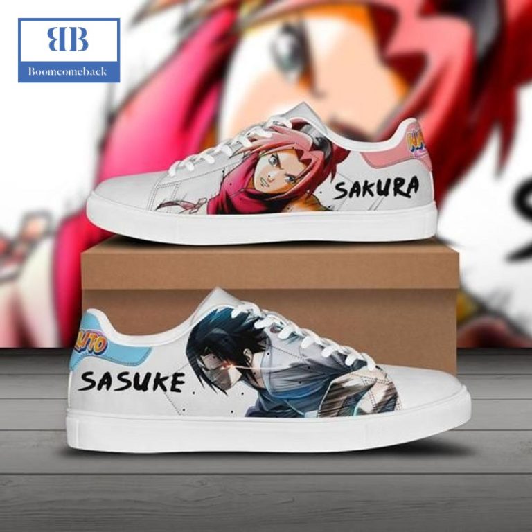 Naruto Sasuke And Sakura Stan Smith Low Top Shoes