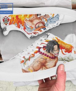 one piece portgas d ace stan smith low top shoes 3 WHRLG