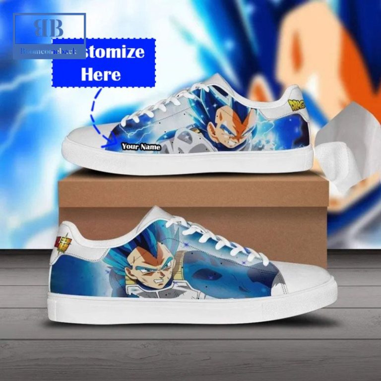 Personalized Name Dragon Ball Vegeta Super Saiyan Blue Stan Smith Shoes