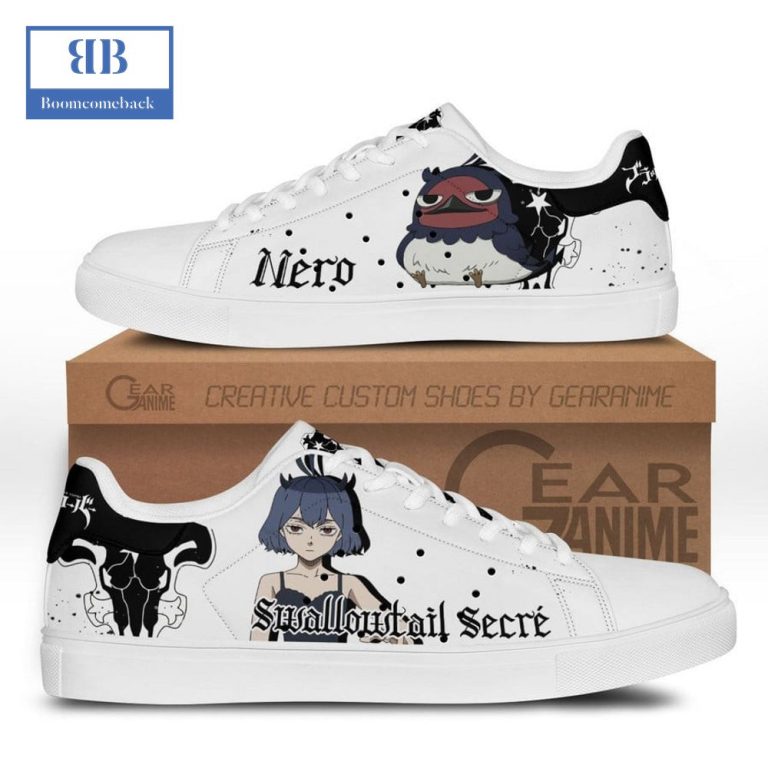 Black Clover Secre Swallowtail Nero Stan Smith Low Top Shoes