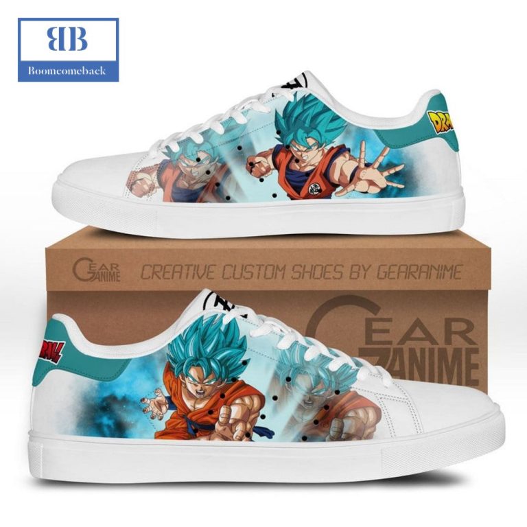 Dragon Ball Goku Super Saiyan Blue Ver 3 Stan Smith Low Top Shoes