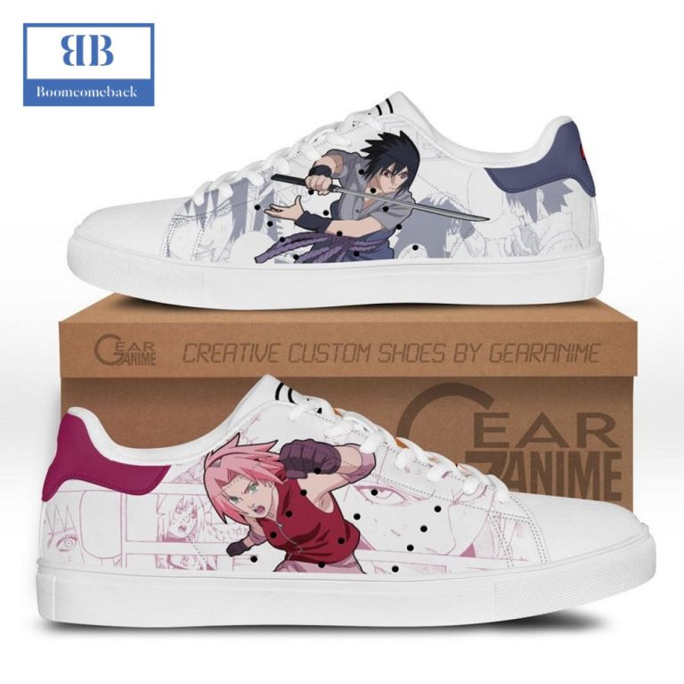 Naruto Sasuke Uchiha And Sakura Haruno Stan Smith Low Top Shoes