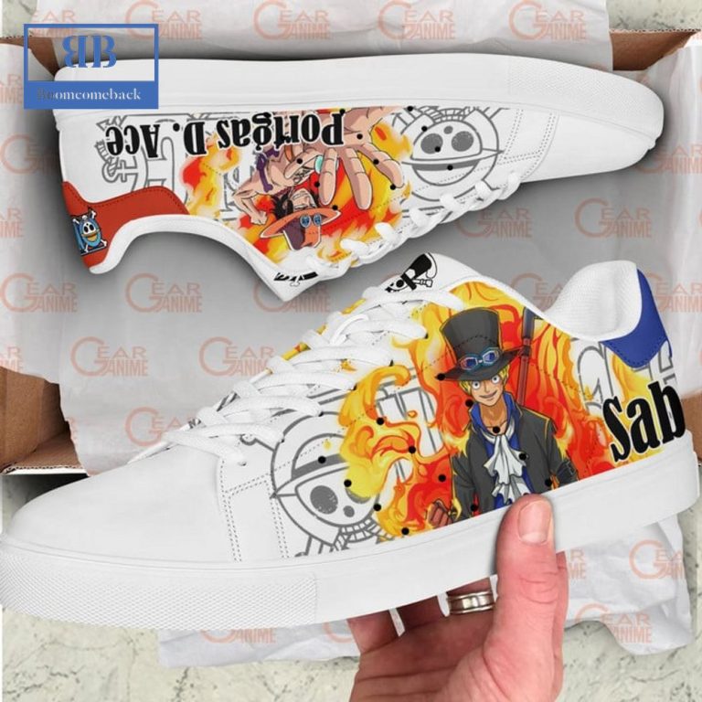 One Piece Portgas D. Ace And Sabo Stan Smith Low Top Shoes