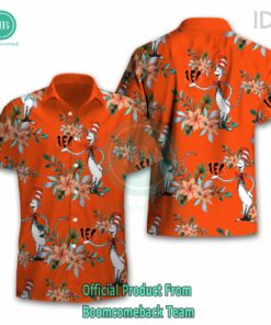 Dr Seuss Cosset Cincinnati Bengals Logo Tropical Floral Hawaiian Shirt