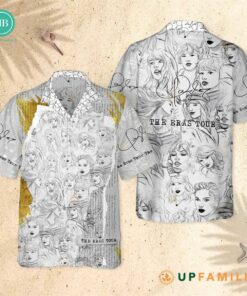 Taylor Swift The Eras Tour Portrait Pencil Drawing Pattern Hawaiian Shirt