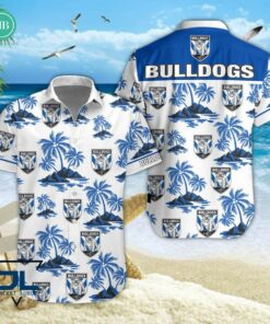 Canterbury-Bankstown Bulldogs Palm Tree Island Hawaiian Shirt