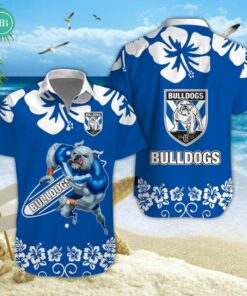 Canterbury Bankstown Bulldogs Surfboard Hibiscus Hawaiian Shirt