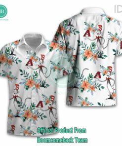 Dr Seuss Cosset Arizona Diamondbacks Logo Tropical Floral Hawaiian Shirt