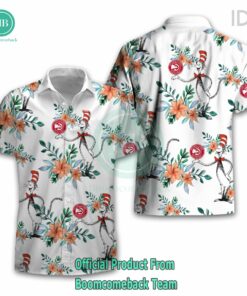 Dr Seuss Cosset Atlanta Hawks Logo Tropical Floral Hawaiian Shirt