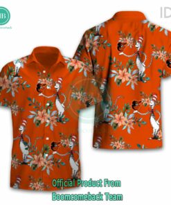 Dr Seuss Cosset Baltimore Orioles Logo Tropical Floral Hawaiian Shirt