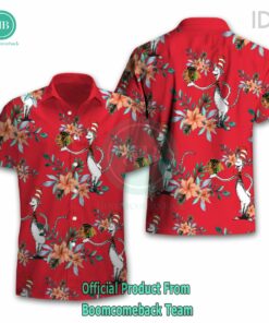 Dr Seuss Cosset Chicago Blackhawks Logo Tropical Floral Hawaiian Shirt