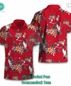 Dr Seuss Cosset Cleveland Guardians Logo Tropical Floral Hawaiian Shirt