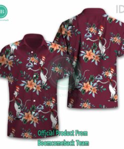 Dr Seuss Cosset Colorado Avalanche Logo Tropical Floral Hawaiian Shirt