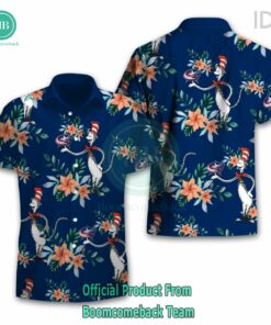 Dr Seuss Cosset Columbus Blue Jackets Logo Tropical Floral Hawaiian Shirt