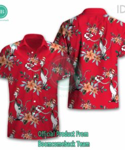 Dr Seuss Cosset Kansas City Chiefs Logo Tropical Floral Hawaiian Shirt