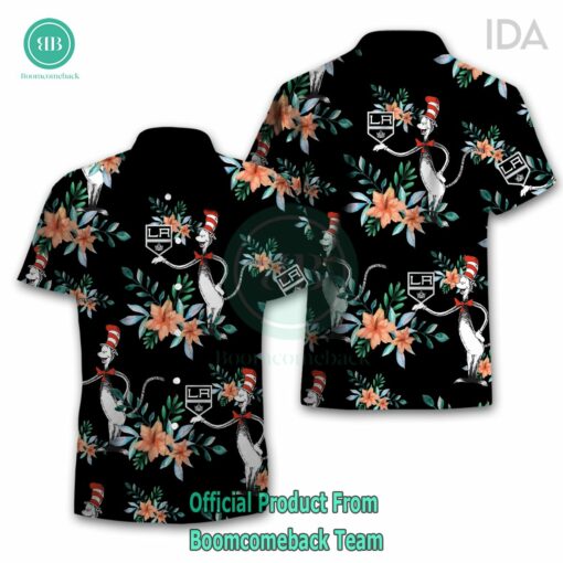 Dr Seuss Cosset Los Angeles Kings Logo Tropical Floral Hawaiian Shirt