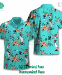 Dr Seuss Cosset Memphis Grizzlies Logo Tropical Floral Hawaiian Shirt