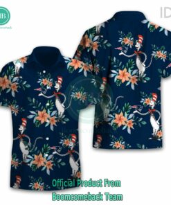 Dr Seuss Cosset New England Patriots Logo Tropical Floral Hawaiian Shirt