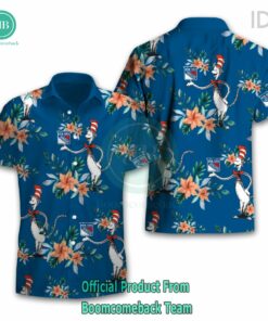 Dr Seuss Cosset New York Rangers Logo Tropical Floral Hawaiian Shirt