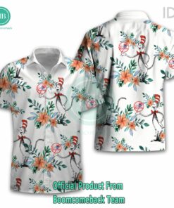 Dr Seuss Cosset New York Yankees Logo Tropical Floral Hawaiian Shirt