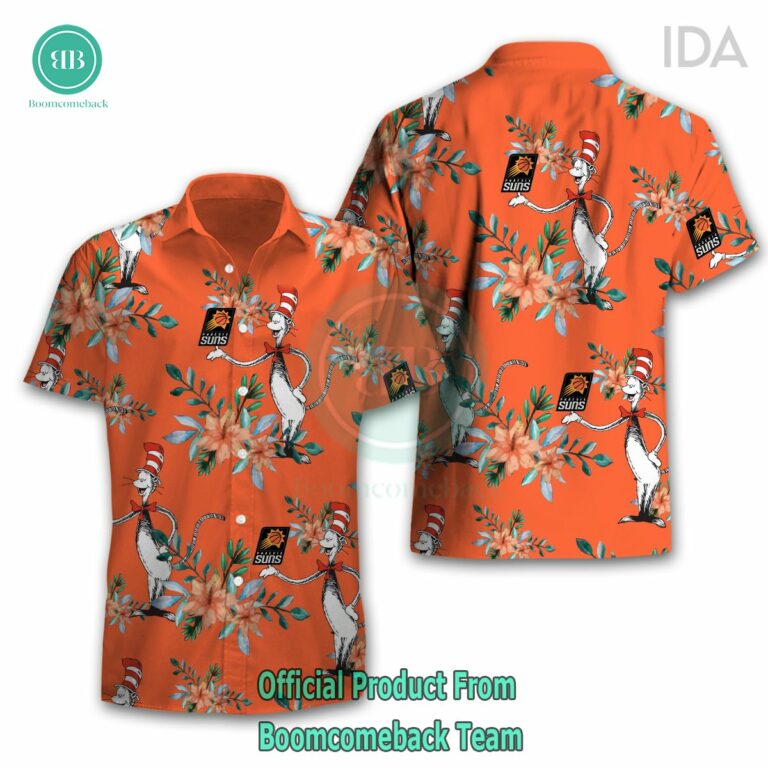 Dr Seuss Cosset Phoenix Suns Logo Tropical Floral Hawaiian Shirt