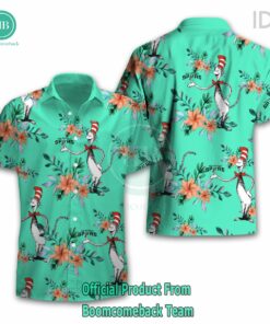 Dr Seuss Cosset San Antonio Spurs Logo Tropical Floral Hawaiian Shirt