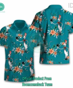 Dr Seuss Cosset San Jose Sharks Logo Tropical Floral Hawaiian Shirt