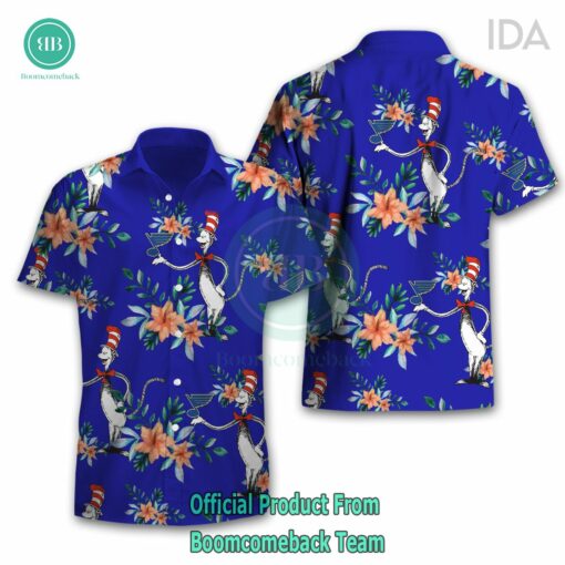 Dr Seuss Cosset St. Louis Blues Logo Tropical Floral Hawaiian Shirt