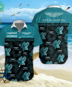F1 Team Aston Martin Aramco Cognizant Tropical Hibiscus Hawaiian Shirt