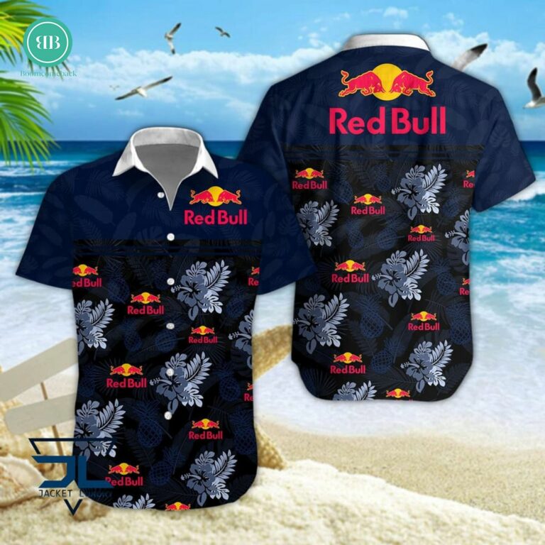 F1 Team Red Bull Racing Tropical Hibiscus Hawaiian Shirt