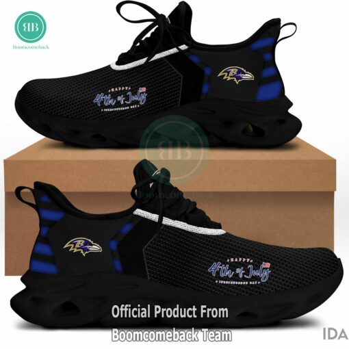 Happy Independence Day Baltimore Ravens Max Soul Shoes