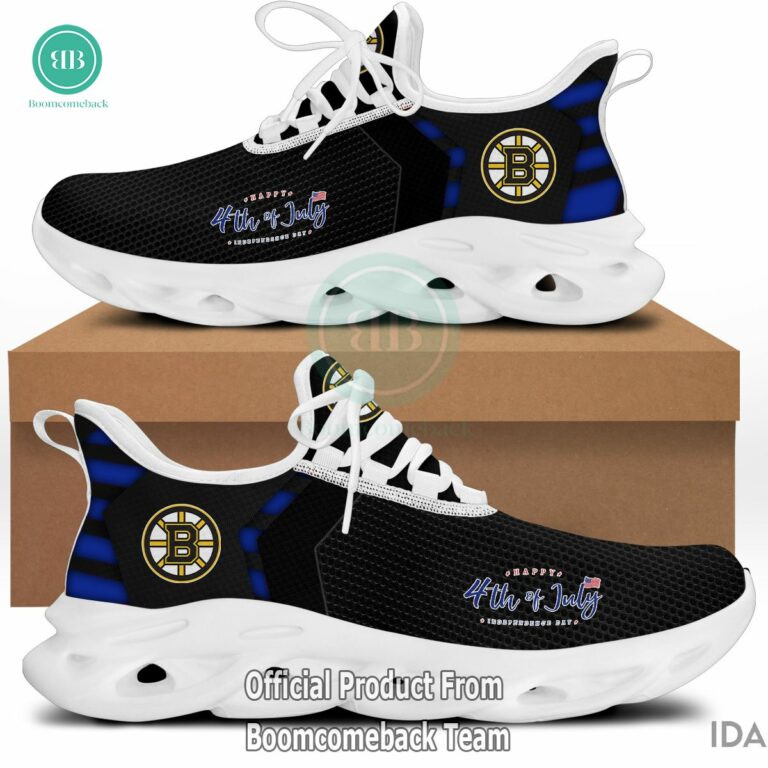 Happy Independence Day Boston Bruins Max Soul Shoes