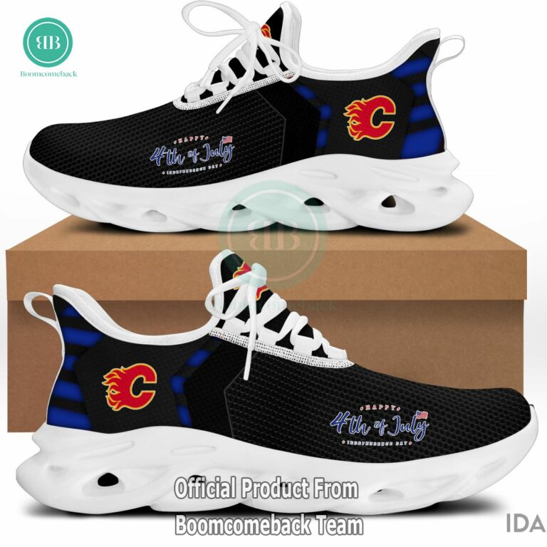 Happy Independence Day Calgary Flames Max Soul Shoes