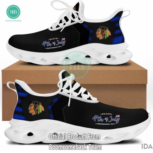Happy Independence Day Chicago Blackhawks Max Soul Shoes
