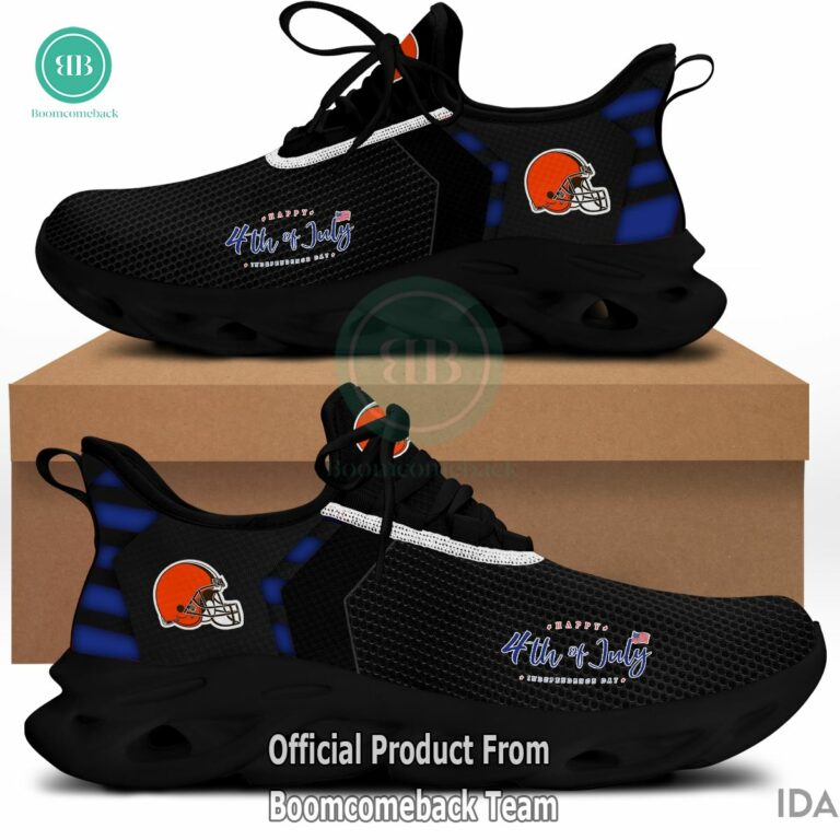 Happy Independence Day Cleveland Browns Max Soul Shoes