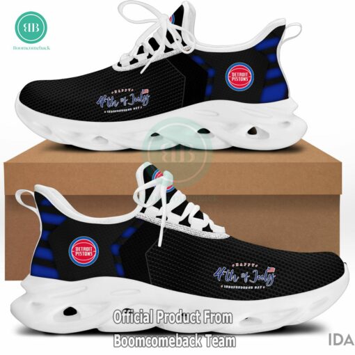 Happy Independence Day Detroit Pistons Max Soul Shoes