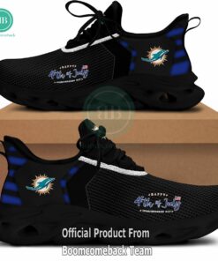 Happy Independence Day Miami Dolphins Max Soul Shoes